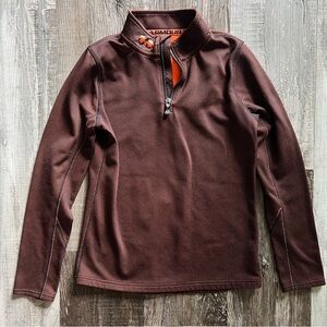 Under Armour Kid’s Brown/Orange Quarter-Zip Size Youth Large